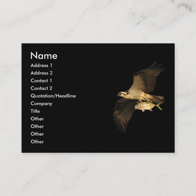 profile or business card, osprey business card (Front)