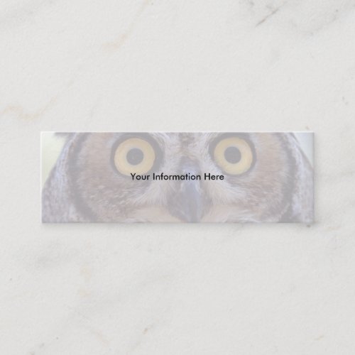 profile or business card, owl