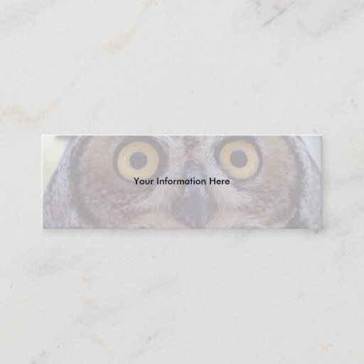 Customizable profile or business card, owl