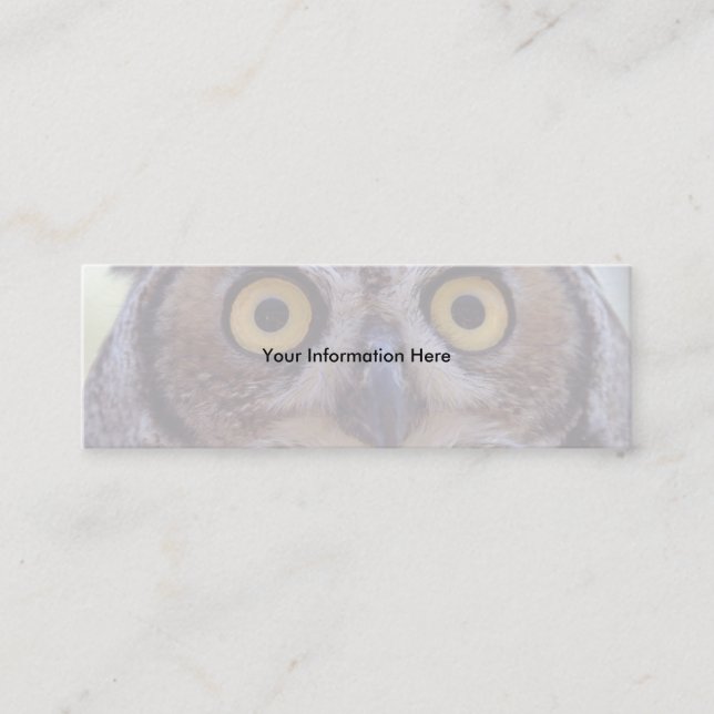 profile or business card, owl mini business card (Front)