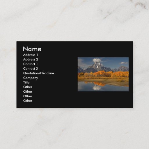 Customizable profile or business card, oxbow bend