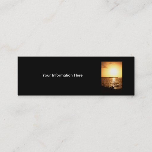 Customizable profile or business card, seascape