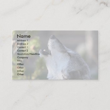 Profile Or Business Card  Wolf Business Card by WorldDesign at Zazzle