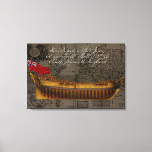Profile Painting of Ship Jersey Canvas Print