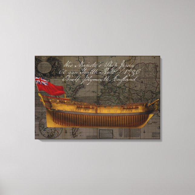 Profile Painting of Ship Jersey Canvas Print (Front)