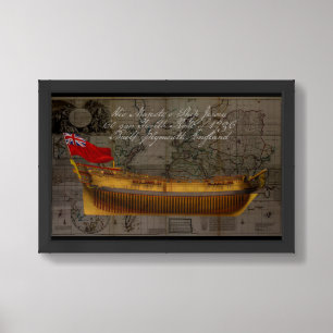 Profile Painting of Ship Jersey Framed Art