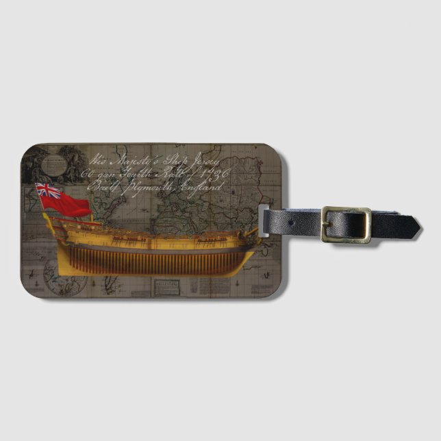 Profile Painting of Ship Jersey Luggage Tag (Front Horizontal)