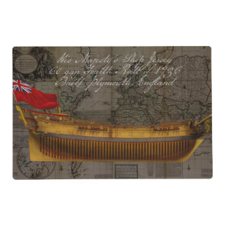 Profile Painting of Ship Jersey Placemat