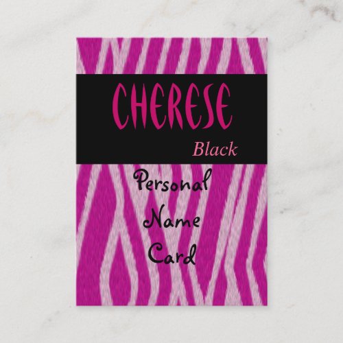 Profile Personal Name Card Tiger Pink Black Business Card Templates