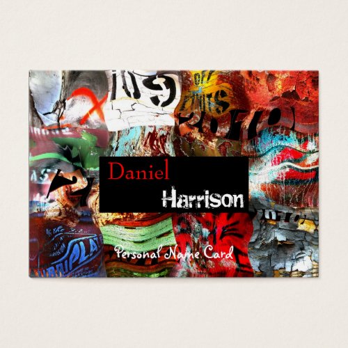 Profile Personal Name Card Urban Grunge Abstract Business Card