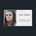Profile Photo Business Card<br><div class="desc">Use this template to create a simple double-sided business card featuring your profile photo and links to your blog, website, or social media pages.</div>