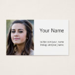 Profile Photo Business Card<br><div class="desc">Use this template to create a simple double-sided business card featuring your profile photo and links to your blog, website, or social media pages.</div>