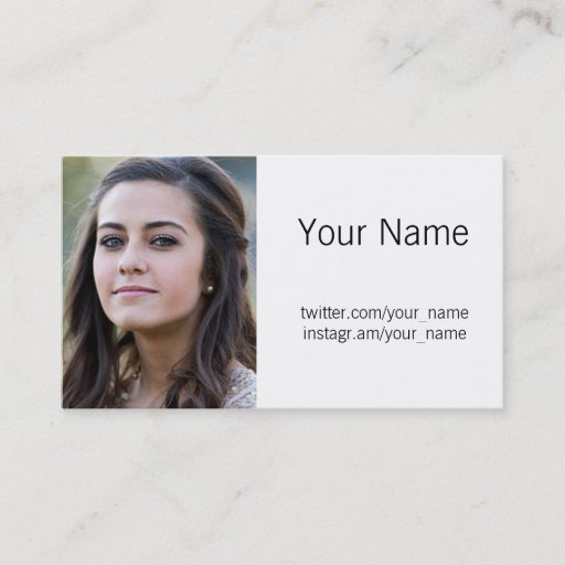 Customizable Profile Photo Business Card