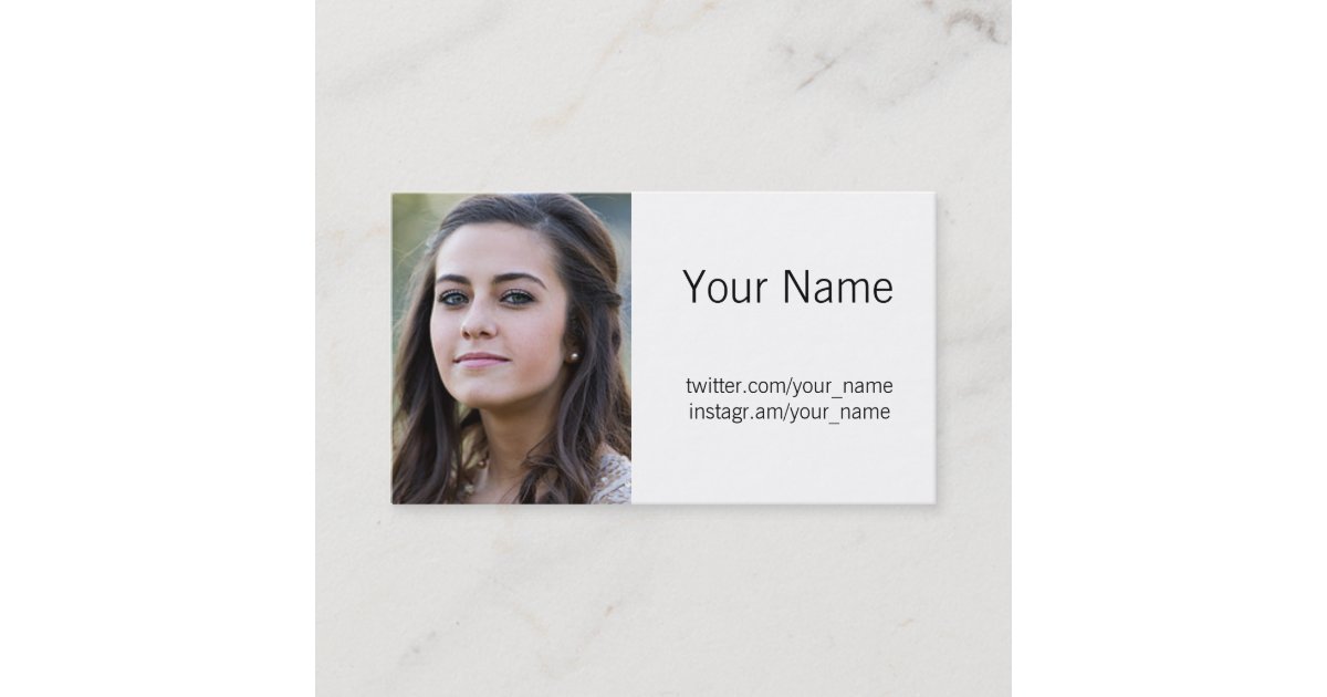 Profile Photo Business Card | Zazzle