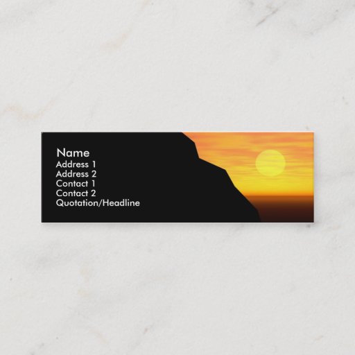 Customizable Profilecard: Sunset/Sunrise Business Card