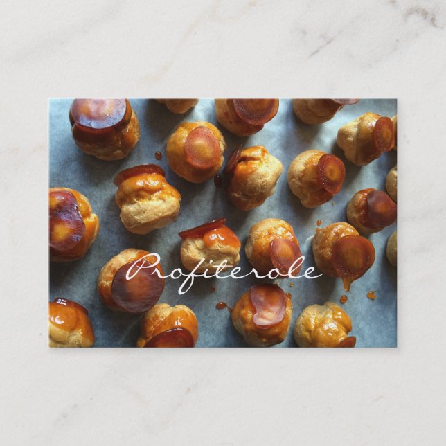 Profiterole Tea Salon Business Cards (Front)