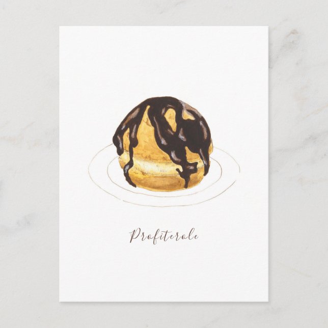 Profiterole watercolor postcard (Front)