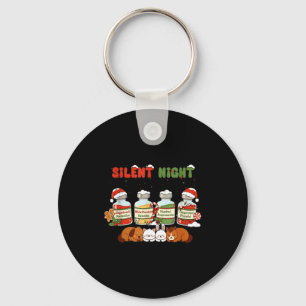 Profol Silent Night Funny Vet Tech Christmas  Keychain