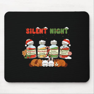 Profol Silent Night Funny Vet Tech Christmas  Mouse Pad