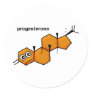 Progesterone Classic Round Sticker