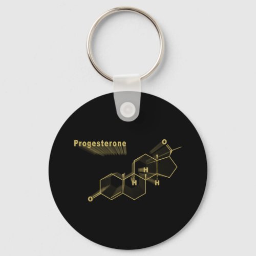 Progesterone Hormone gold formula Keychain