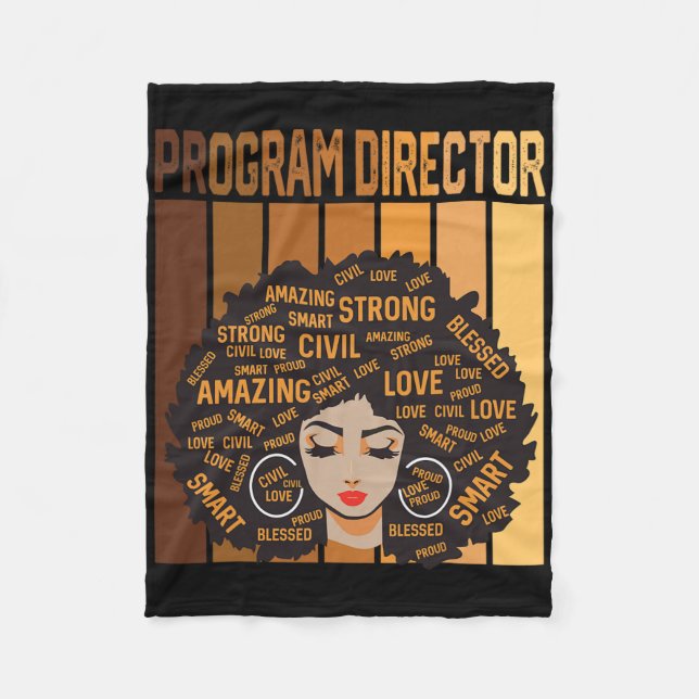 Program Director African American Women Black Hist Fleece Blanket (Front)