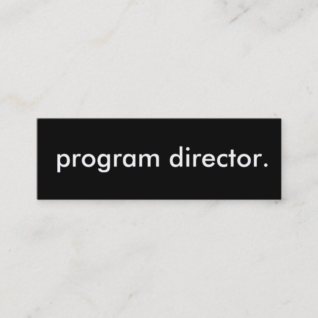 program director. mini business card (Front)