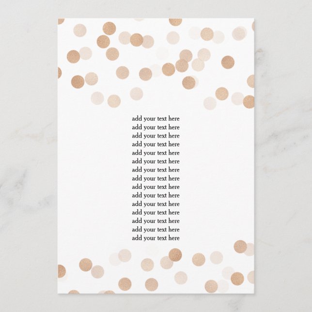 Program Insert Faux Copper Foil Glitter Lights (Front)