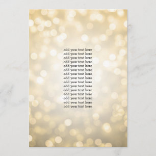 Program Insert Gold Glitter Lights