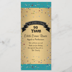 Program Jewel Confetti Birthday Party Celebration