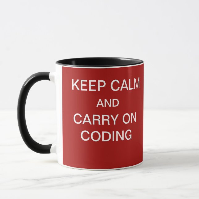 Program Keep Calm Computer Programmer Quote Joke Mug (Left)