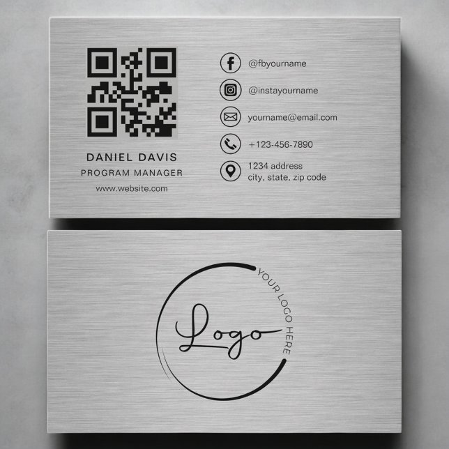 Program Manager Metal QR Code Business Card (Creator Uploaded)