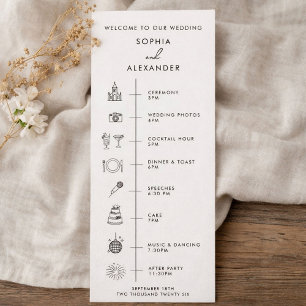 Program Modern Wedding.