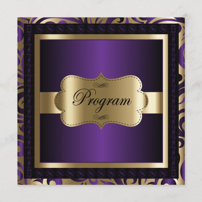 Program Template | Purple & Gold Metallic (Front)