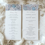 Program Wedding Golden Lilies William Morris<br><div class="desc">Provide your guests with a beautifully designed wedding program that pairs functionality with classic elegance. Our customizable program features a delicate floral motif, with lilies depicted in soft shades of blush, cream, and taupe, accented by gentle splashes of cerulean and dove grey. The front of the program introduces the wedding...</div>