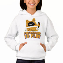 Programmed to play Girls Pullover Hoodie