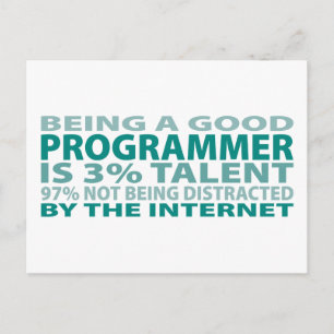 Programmer 3% Talent Postcard