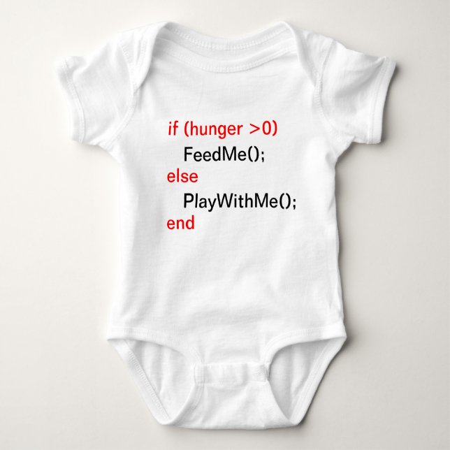 Programmer baby (FeedMe, PlayWithMe) Baby Bodysuit (Front)