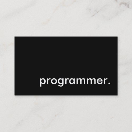 programmer. business card template