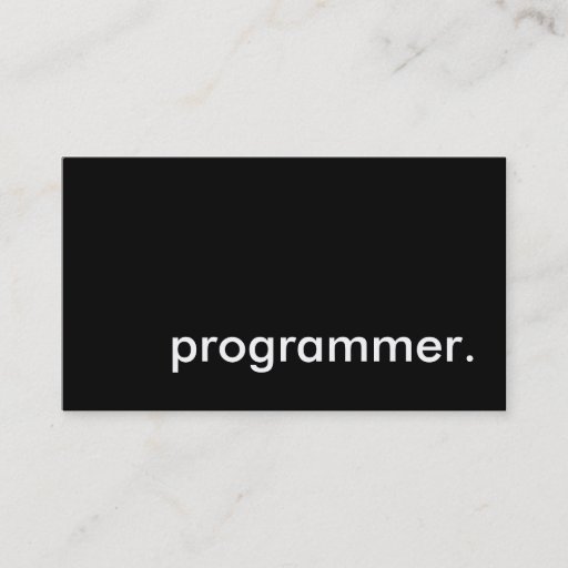 Customizable programmer. business card template