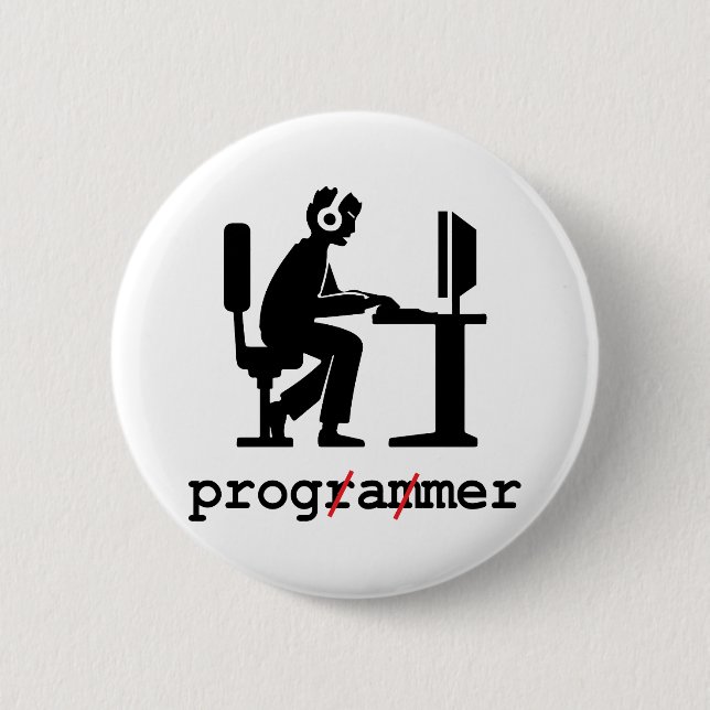 Programmer by Day, Gamer by Night Button (Front)