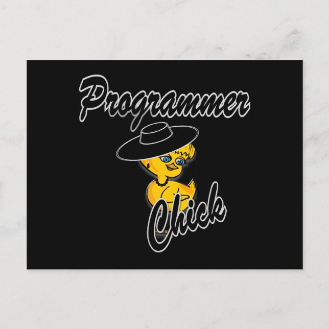 Programmer Chick #4 Postcard (Front)