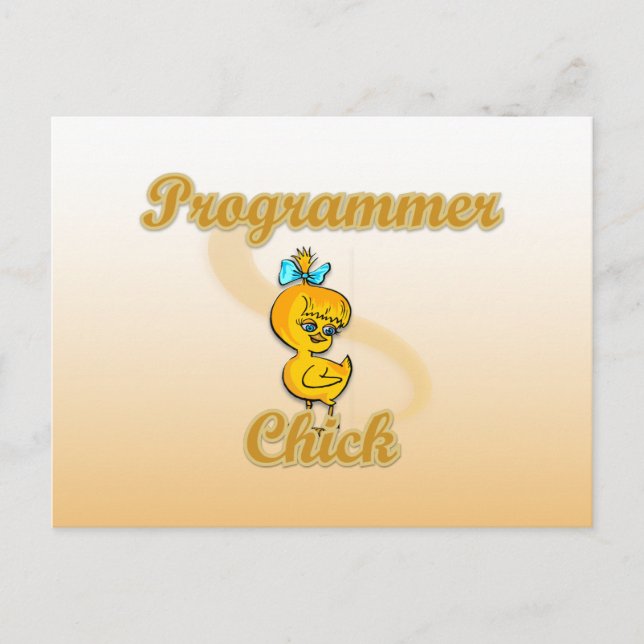 Programmer Chick Postcard (Front)