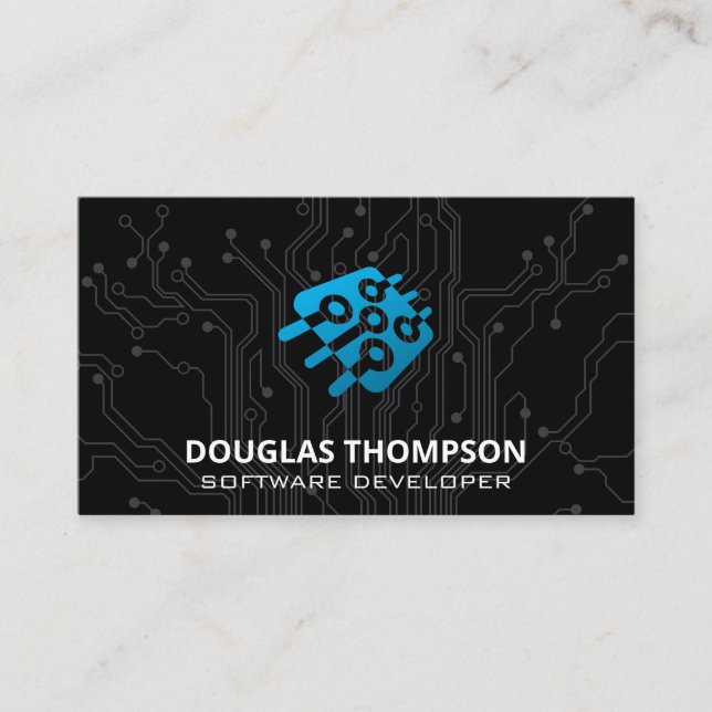 Programmer | Circuit Board | Microchip Business Card (Front)