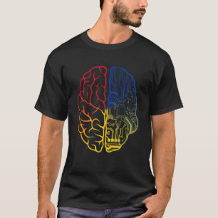 Programmer Coder Brain  Programming Coding Retro H T-Shirt