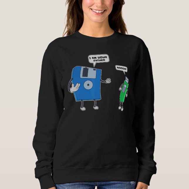 Programmer Coder  Floppy Disk Usb Engineer Program Sweatshirt (Front)