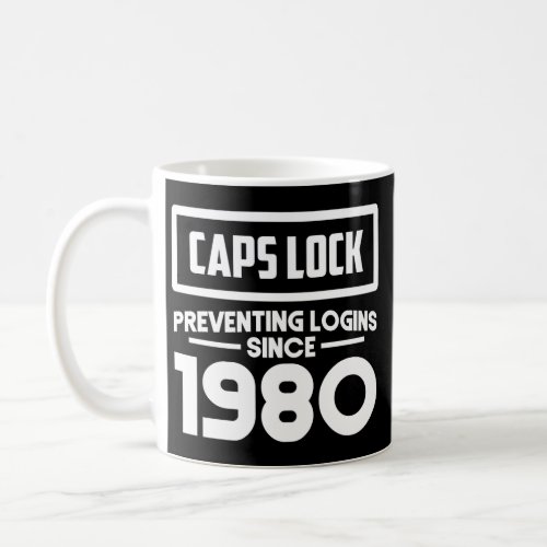 Programmer Coding Caps Lock Preventing Logins Coffee Mug
