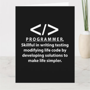 Programmer Coding Developer Programmer Card