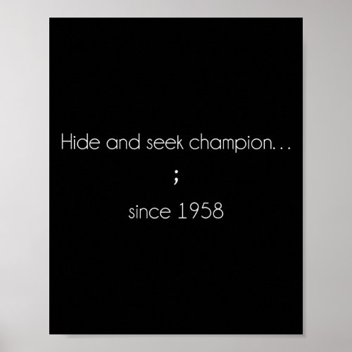 Programmer Coding Hide And Seek Champion Semicolon Poster