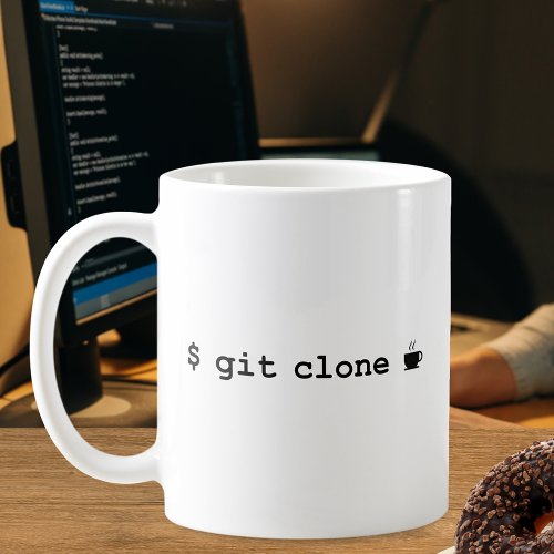 Programmer Coffee Mug _ Git Clone Coffee